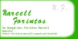 marcell forintos business card